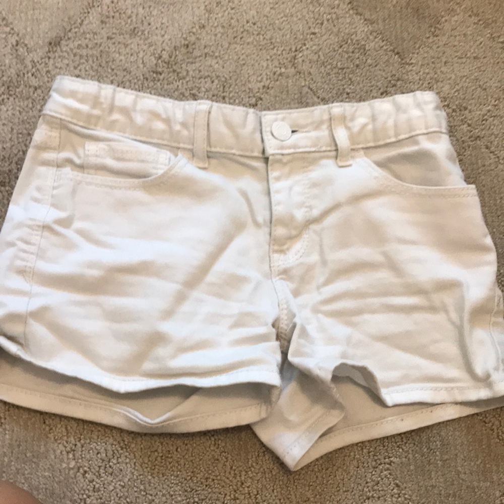 White shortie shorts